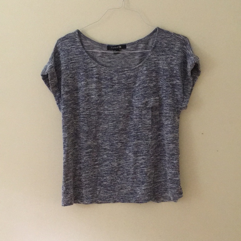 Blue and White T Shirt